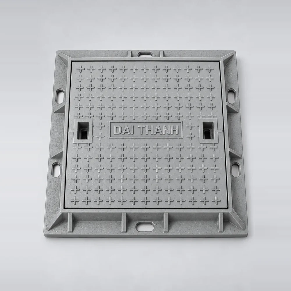 Nắp hố ga composite vuông 600×600 B125
