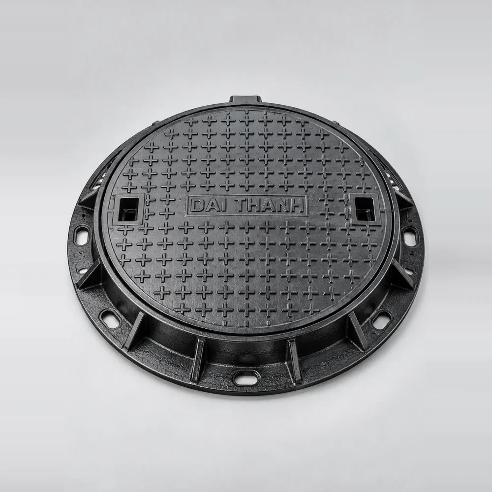 Nắp hố ga gang cầu tròn D400 Ø850