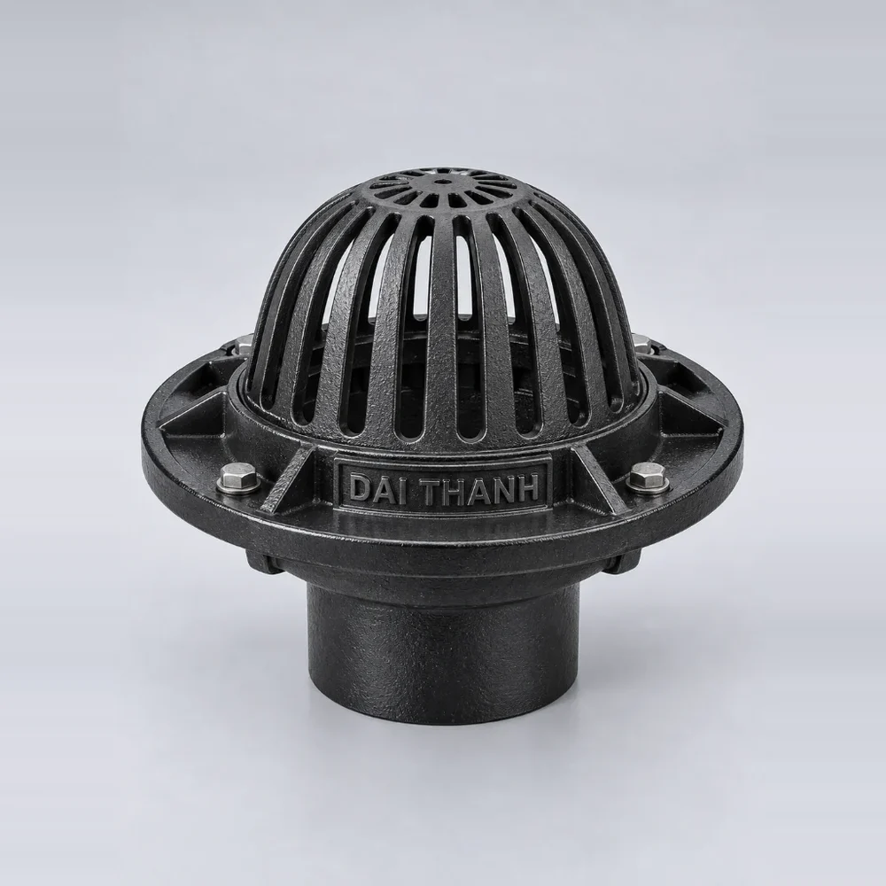 Phễu thu nước mái gang D110